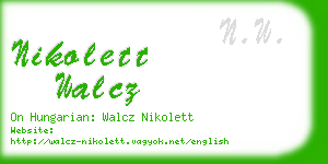 nikolett walcz business card